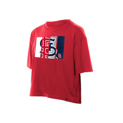 St. Louis Cardinals New Era Women's Boxy Foil Logo T-Shirt - MLB T-shirts