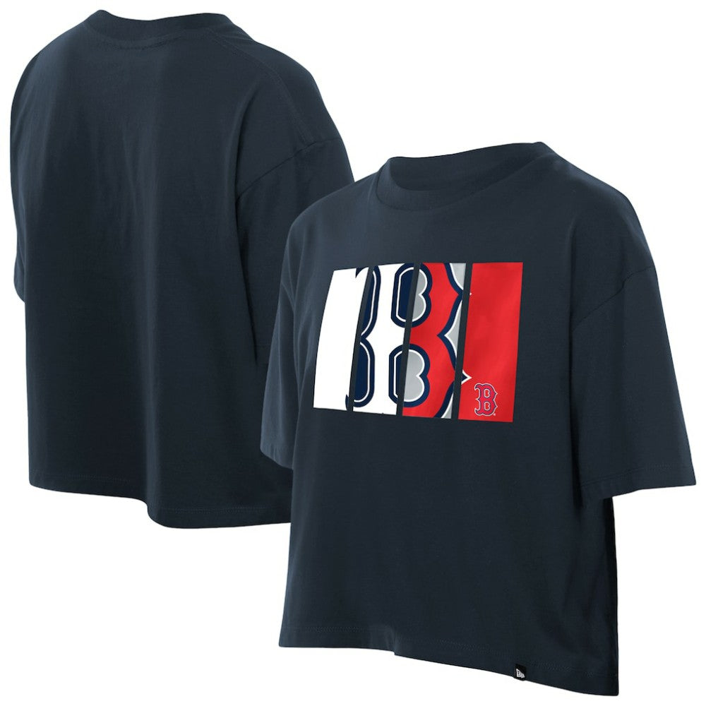 Boston Red Sox New Era Women's Boxy Foil Logo T-Shirt - MLB T-shirts