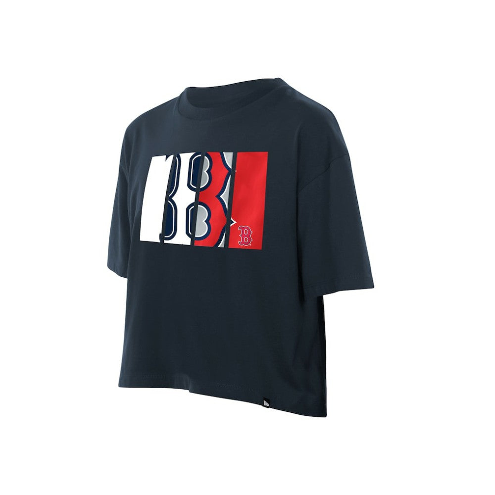 Boston Red Sox New Era Women's Boxy Foil Logo T-Shirt - MLB T-shirts