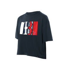 Boston Red Sox New Era Women's Boxy Foil Logo T-Shirt - MLB T-shirts