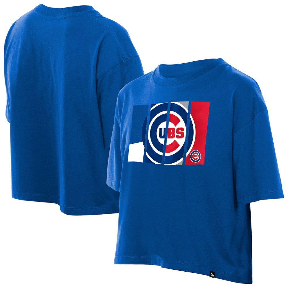 Chicago Cubs New Era Women's Boxy Foil Logo T-Shirt - MLB T-shirts