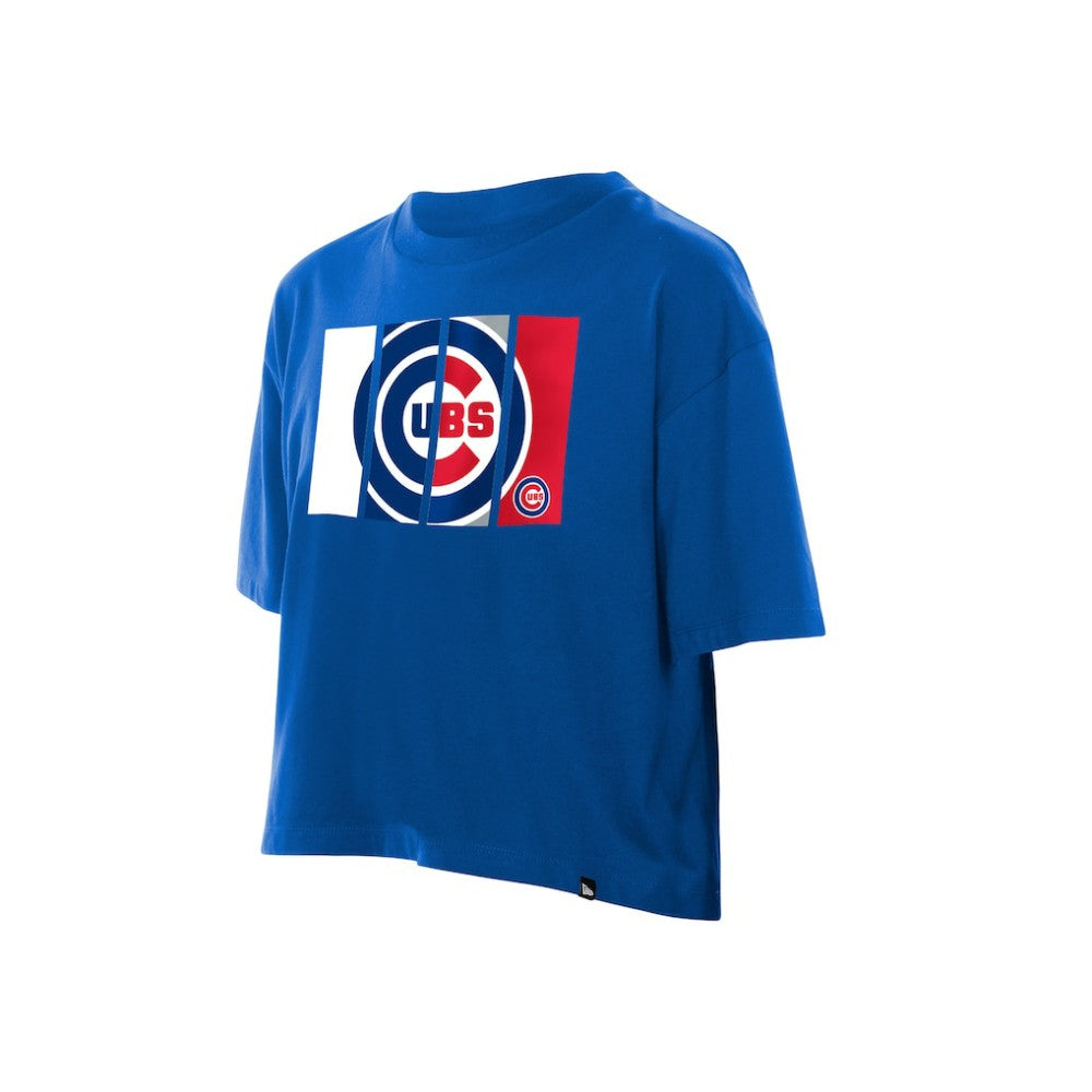 Chicago Cubs New Era Women's Boxy Foil Logo T-Shirt - MLB T-shirts