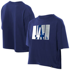 Los Angeles Dodgers New Era Women's Boxy Foil Logo T-Shirt - MLB T-shirts