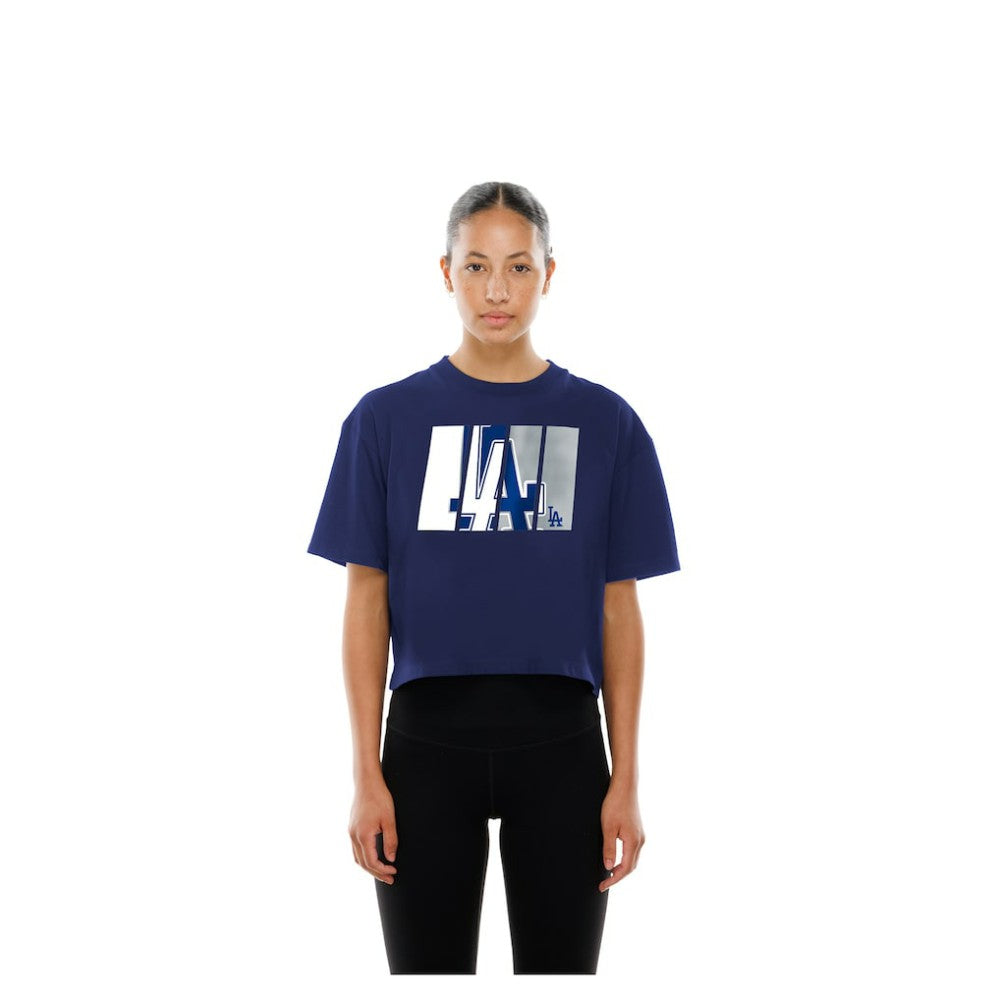 Los Angeles Dodgers New Era Women's Boxy Foil Logo T-Shirt - MLB T-shirts