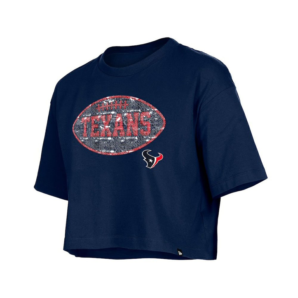 Houston Texans Girl's Flip Sequin Boxy T-Shirt | NFL US