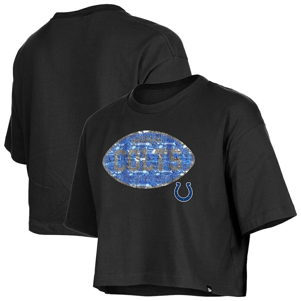 Indianapolis Colts Girl's Flip Sequin Boxy T-Shirt | NFL Near me