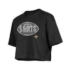 New Orleans Saints Girl's Flip Sequin Boxy T-Shirt | NFL Discount