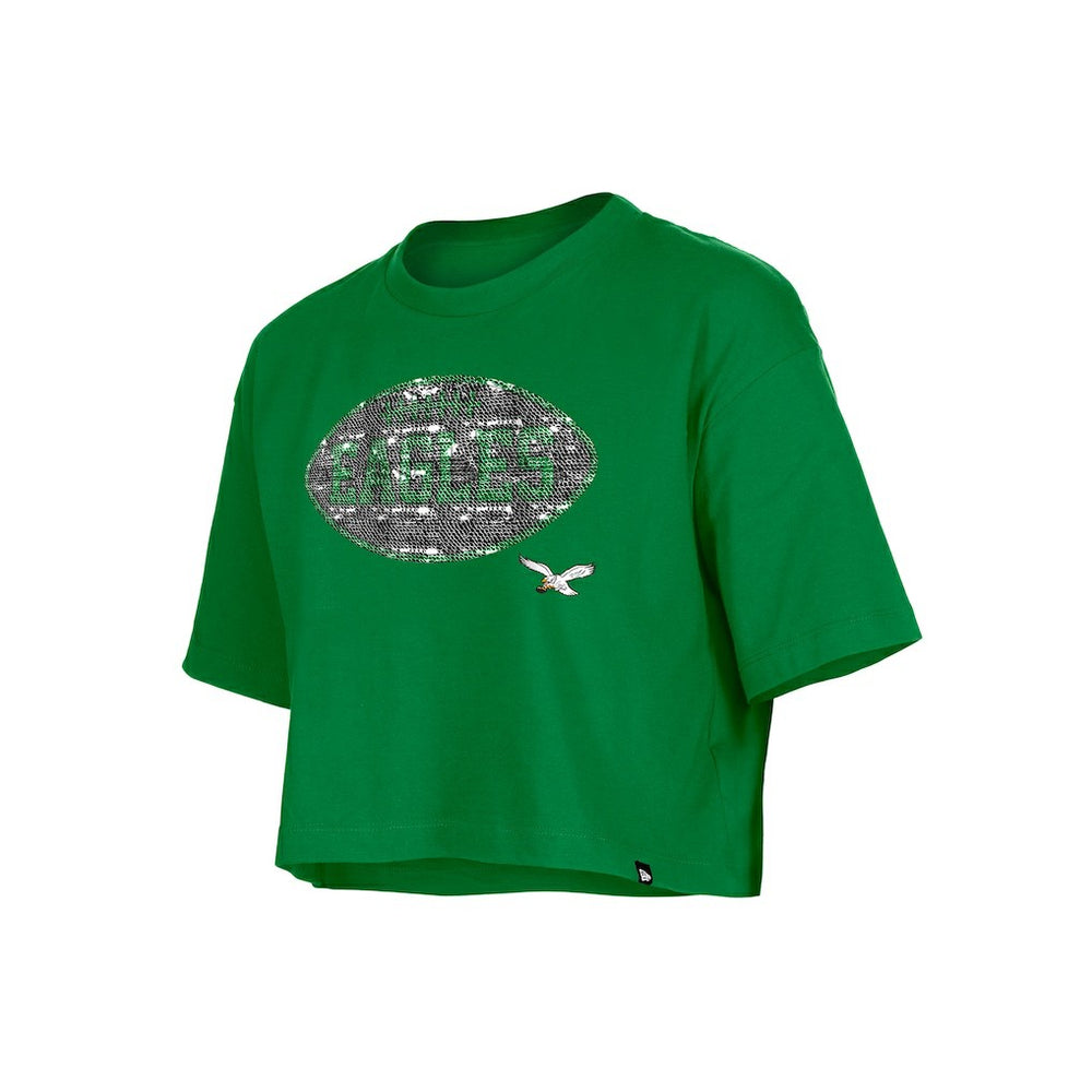 Philadelphia Eagles Girl's Flip Sequin Boxy T-Shirt | NFL On sale