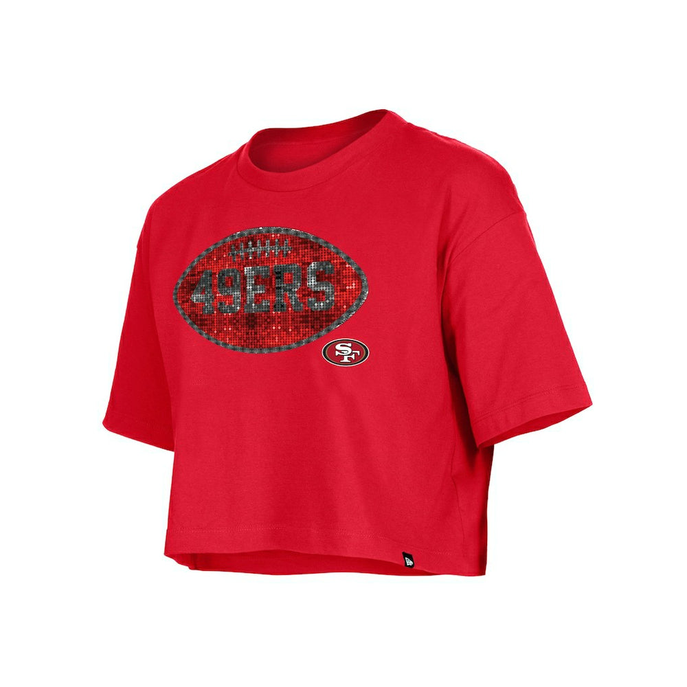 San Francisco 49ers Girl's Flip Sequin Boxy T-Shirt | NFL New