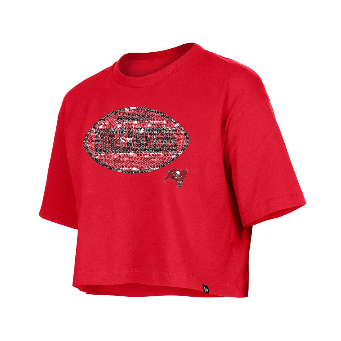 Tampa Bay Buccaneers Girl's Flip Sequin Boxy T-Shirt | NFL Online