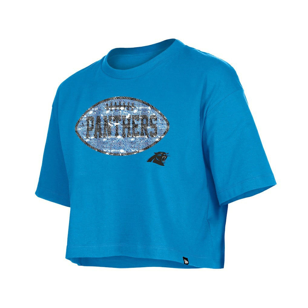 Carolina Panthers Girl's Flip Sequin Boxy T-Shirt | NFL On sale
