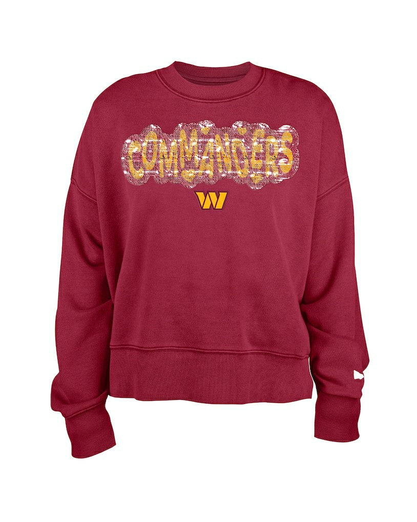 Washington Commanders Girl's Flip Sequin Sweatshirt | NFL Hot