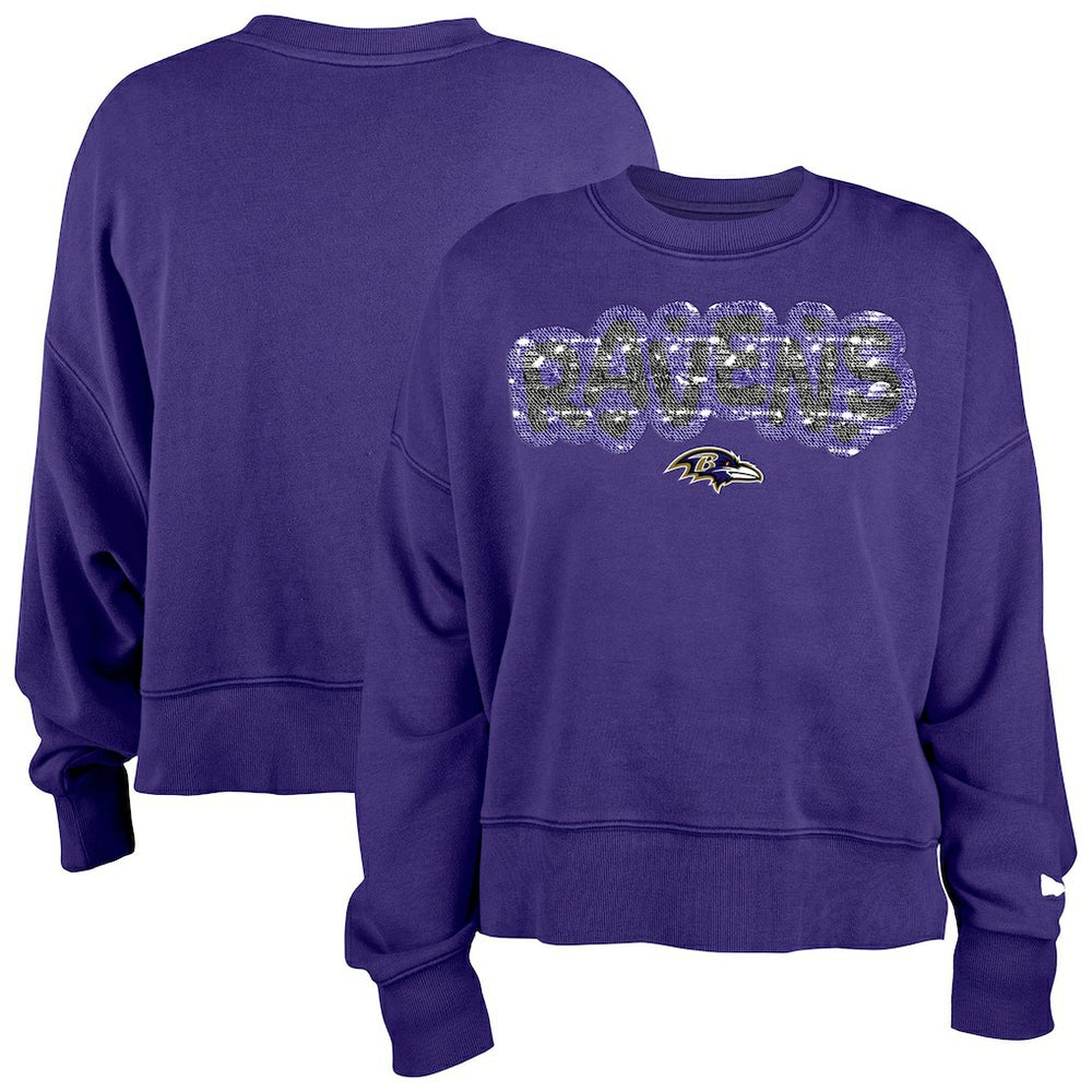 Baltimore Ravens Girl's Flip Sequin Sweatshirt | NFL US