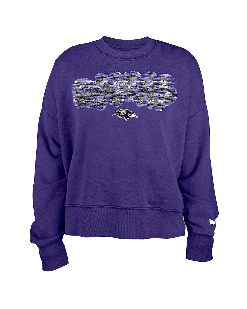 Baltimore Ravens Girl's Flip Sequin Sweatshirt | NFL US