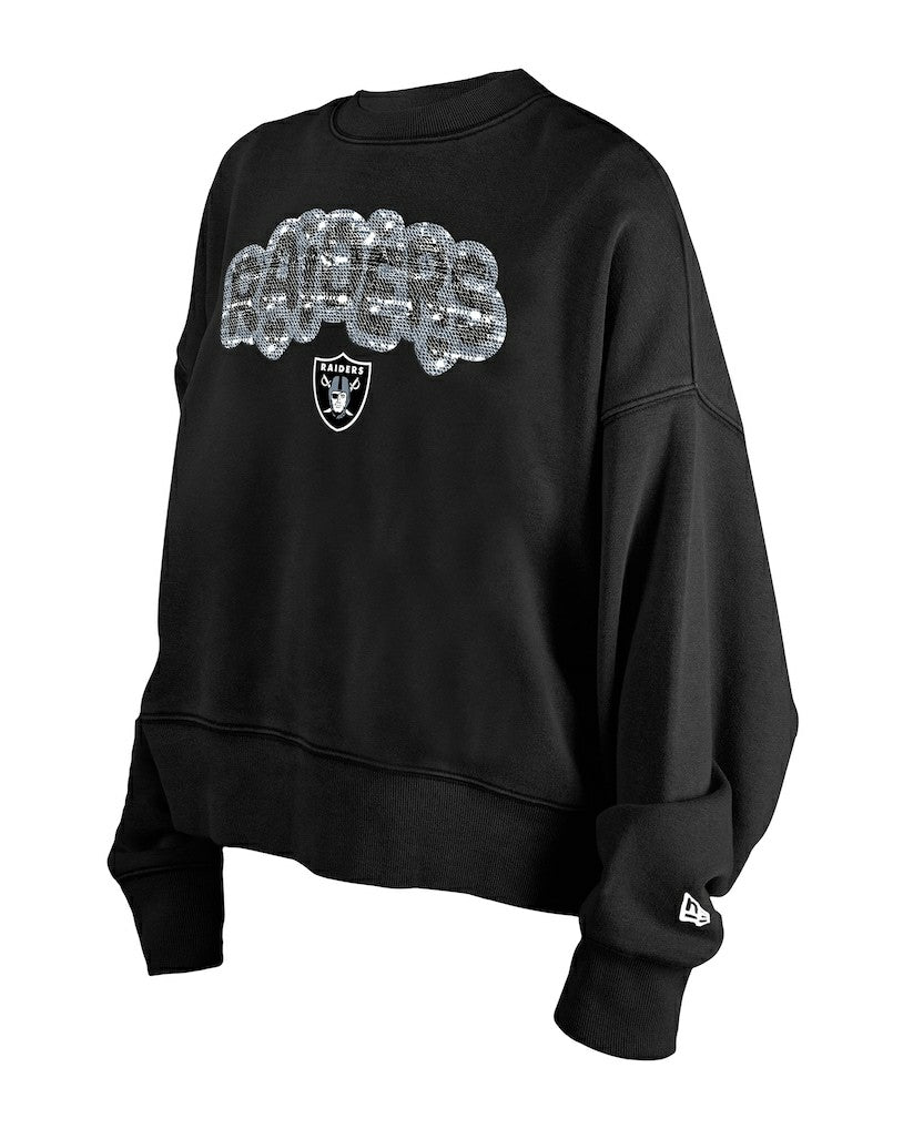 Las Vegas Raiders Girl's Flip Sequin Sweatshirt | NFL Outlet