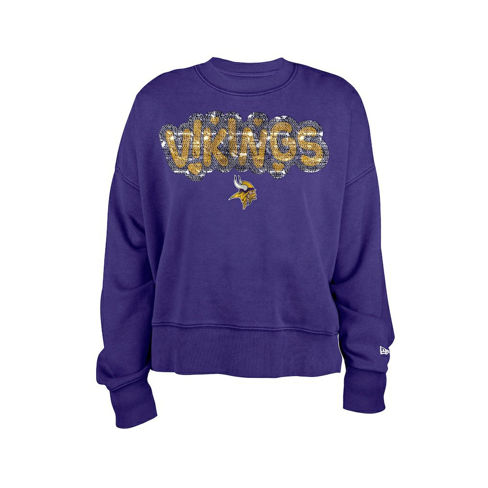 Minnesota Vikings Girl's Flip Sequin Sweatshirt | NFL Outlet