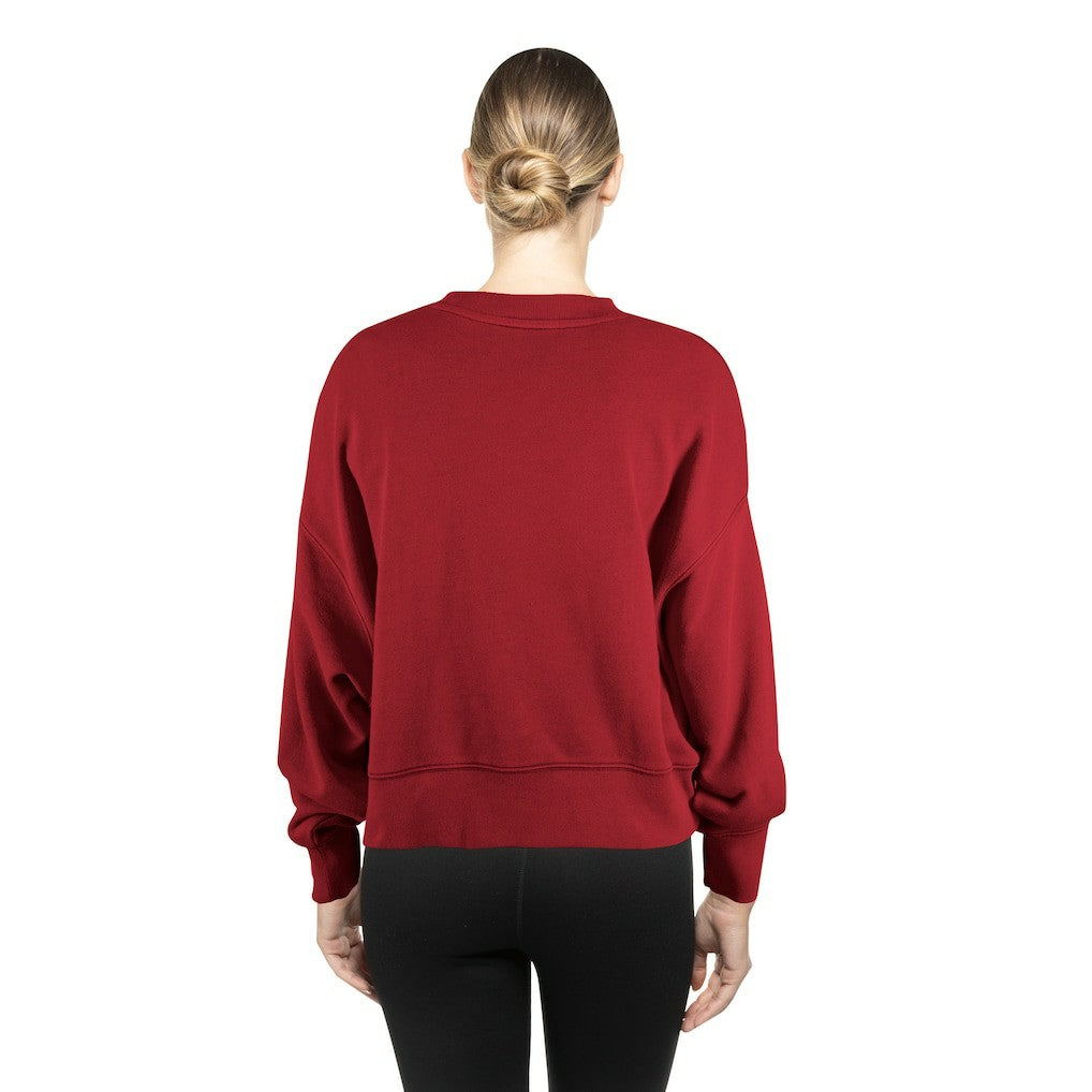 Washington Commanders Women's Oversized Throwback Mineral Wash Crew Neck Sweatshirt | NFL US