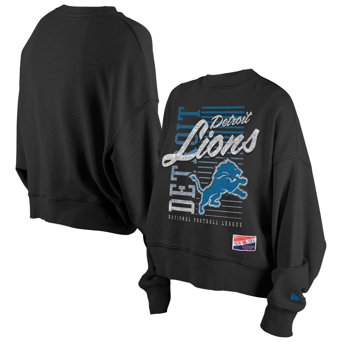 Detroit Lions Women's Oversized Throwback Mineral Wash Crew Neck Sweatshirt | NFL Near me