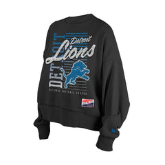 Detroit Lions Women's Oversized Throwback Mineral Wash Crew Neck Sweatshirt | NFL Near me