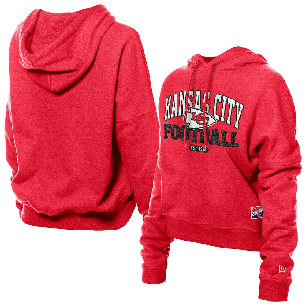 Kansas City Chiefs Women's Throwback Boxy Hoodie Sweatshirt | NFL Online