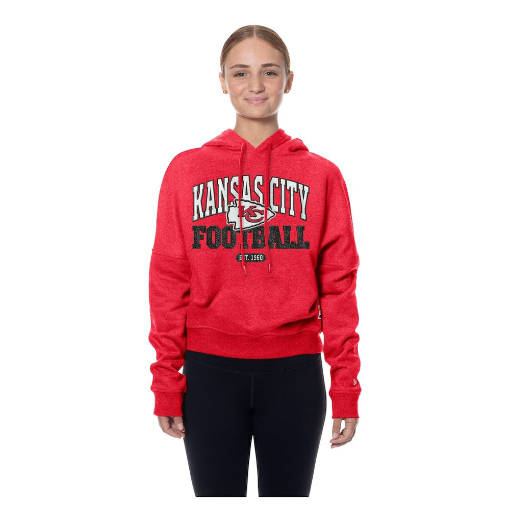 Kansas City Chiefs Women's Throwback Boxy Hoodie Sweatshirt | NFL Online