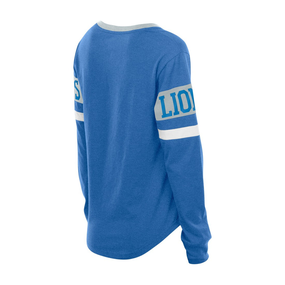 Detroit Lions Women's Throwback Lace-Up Long-Sleeve T-Shirt | NFL Outlet