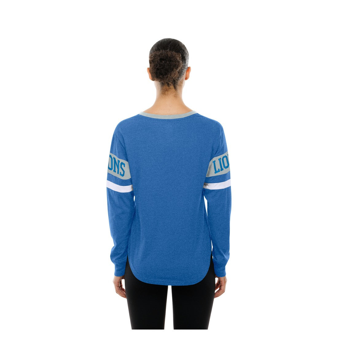 Detroit Lions Women's Throwback Lace-Up Long-Sleeve T-Shirt | NFL Outlet