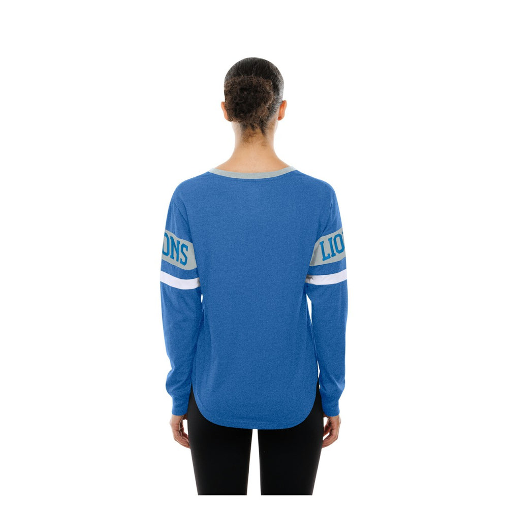 Detroit Lions Women's Throwback Lace-Up Long-Sleeve T-Shirt | NFL Outlet