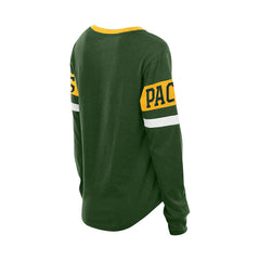 Green Bay Packers Women's Throwback Lace-Up Long-Sleeve T-Shirt | NFL Online
