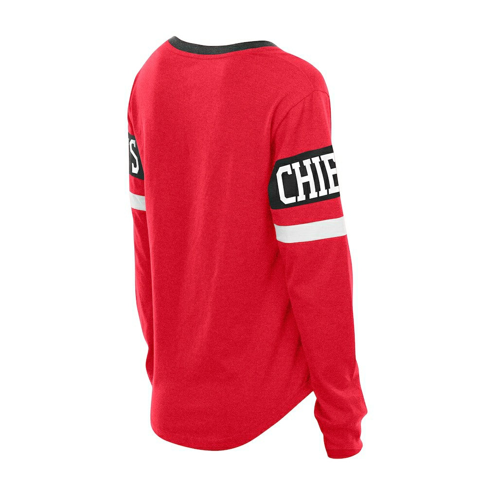 Kansas City Chiefs Women's Throwback Lace-Up Long-Sleeve T-Shirt | NFL Online