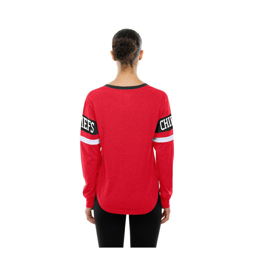 Kansas City Chiefs Women's Throwback Lace-Up Long-Sleeve T-Shirt | NFL Online
