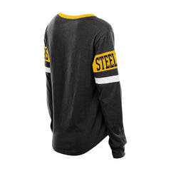 Pittsburgh Steelers Women's Throwback Lace-Up Long-Sleeve T-Shirt | NFL Online