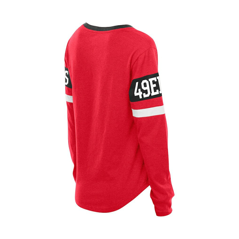 San Francisco 49ers Women's Throwback Lace-Up Long-Sleeve T-Shirt | NFL Sale