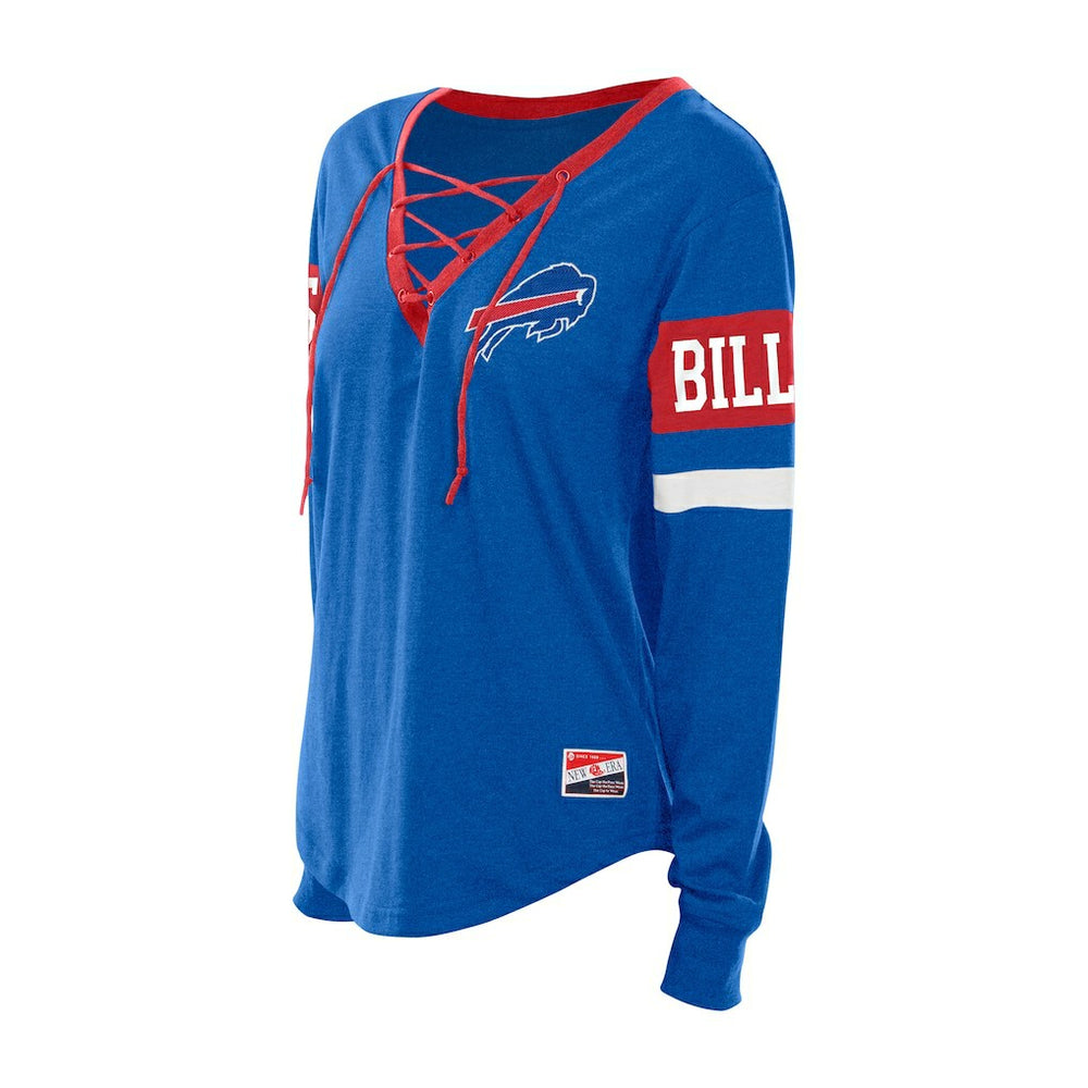 Buffalo Bills Women's Throwback Lace-Up Long-Sleeve T-Shirt | NFL US
