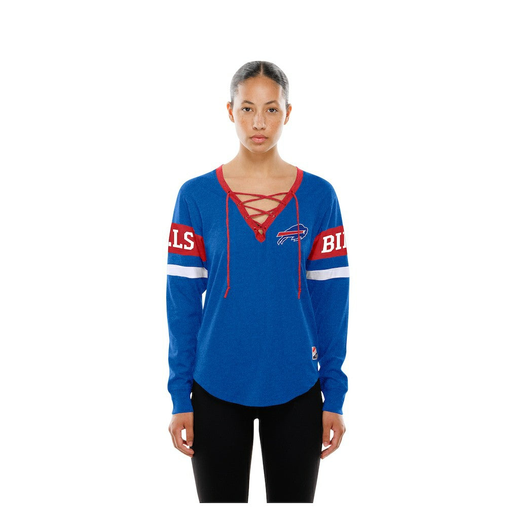 Buffalo Bills Women's Throwback Lace-Up Long-Sleeve T-Shirt | NFL US