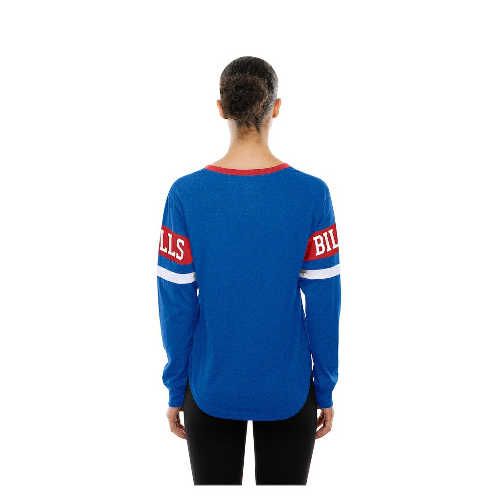 Buffalo Bills Women's Throwback Lace-Up Long-Sleeve T-Shirt | NFL US