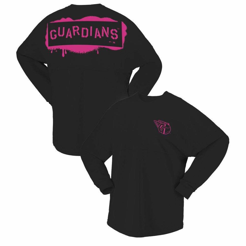 Cleveland Guardians Fanatics Women's Neon Jersey Long Sleeve T-Shirt - MLB Jerseys