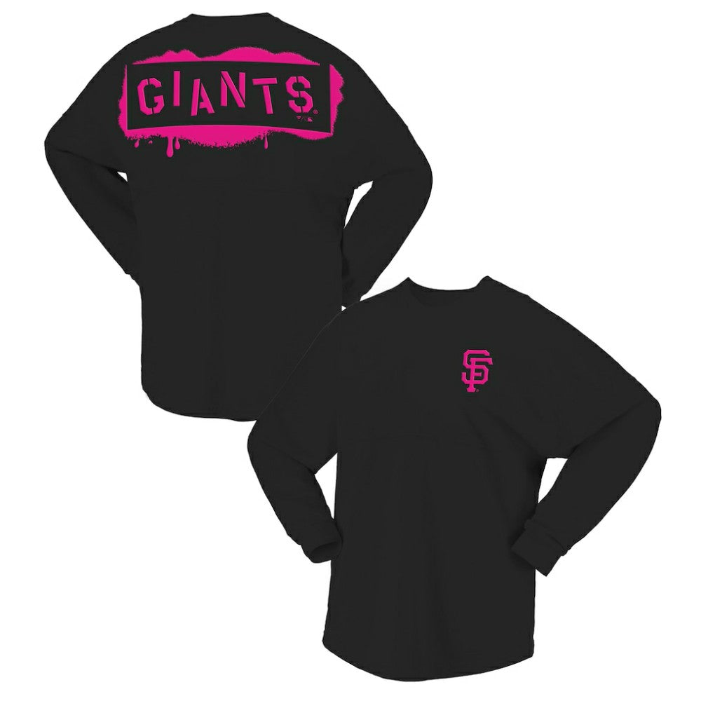 San Francisco Giants Fanatics Women's Neon Jersey Long Sleeve T-Shirt - MLB Jerseys