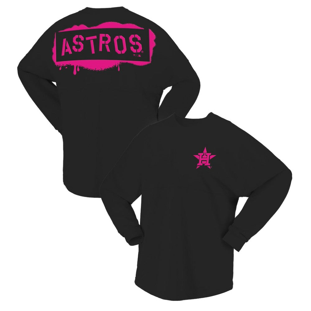 Houston Astros Fanatics Women's Neon Jersey Long Sleeve T-Shirt - MLB Jerseys