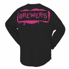 Milwaukee Brewers Fanatics Women's Neon Jersey Long Sleeve T-Shirt - MLB Jerseys