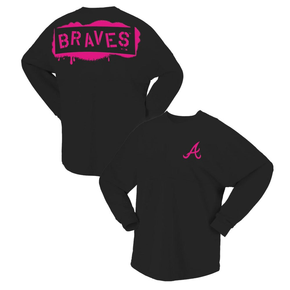 Atlanta Braves Fanatics Women's Neon Jersey Long Sleeve T-Shirt - MLB Jerseys
