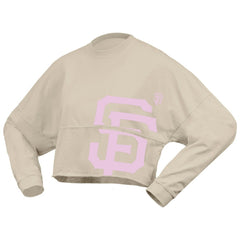 San Francisco Giants Fanatics Women's Floral Preppy Cropped Long Sleeve T-Shirt - MLB T-shirts