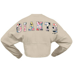 San Francisco Giants Fanatics Women's Floral Preppy Cropped Long Sleeve T-Shirt - MLB T-shirts