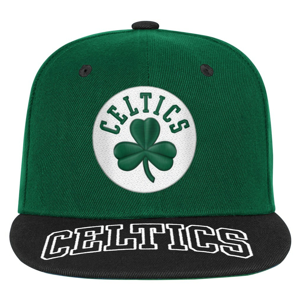 Kelly Green/Black Boston Celtics Outerstuff Youth Two-Tone Snapback Hat | NBA