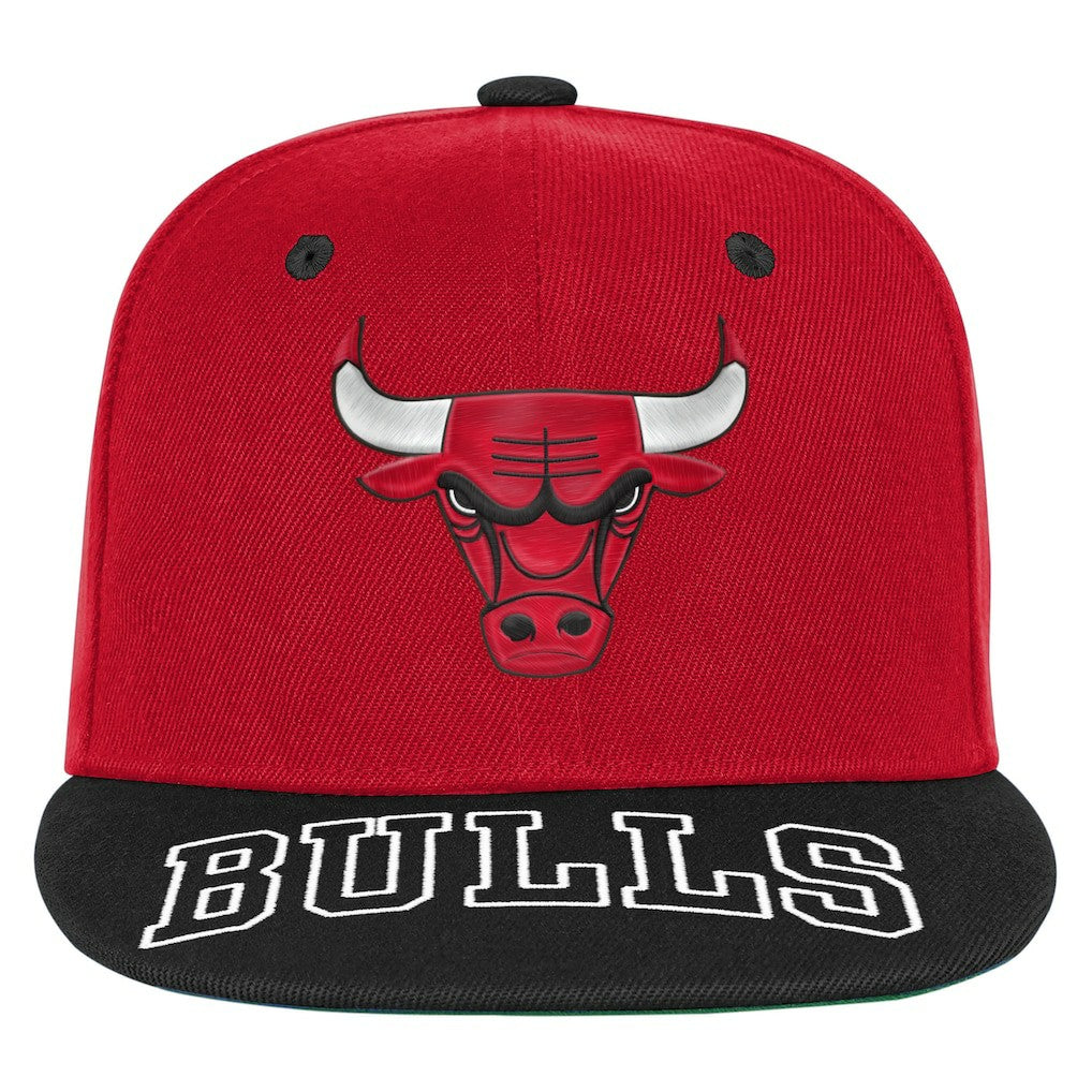 Red/Black Chicago Bulls Outerstuff Youth Two-Tone Snapback Hat | NBA