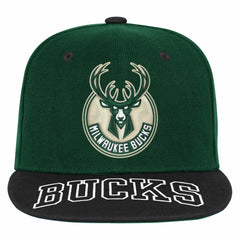 Hunter Green/Black Milwaukee Bucks Outerstuff Youth Two-Tone Snapback Hat | NBA