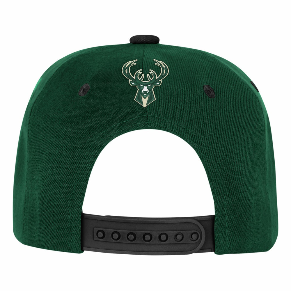 Hunter Green/Black Milwaukee Bucks Outerstuff Youth Two-Tone Snapback Hat | NBA