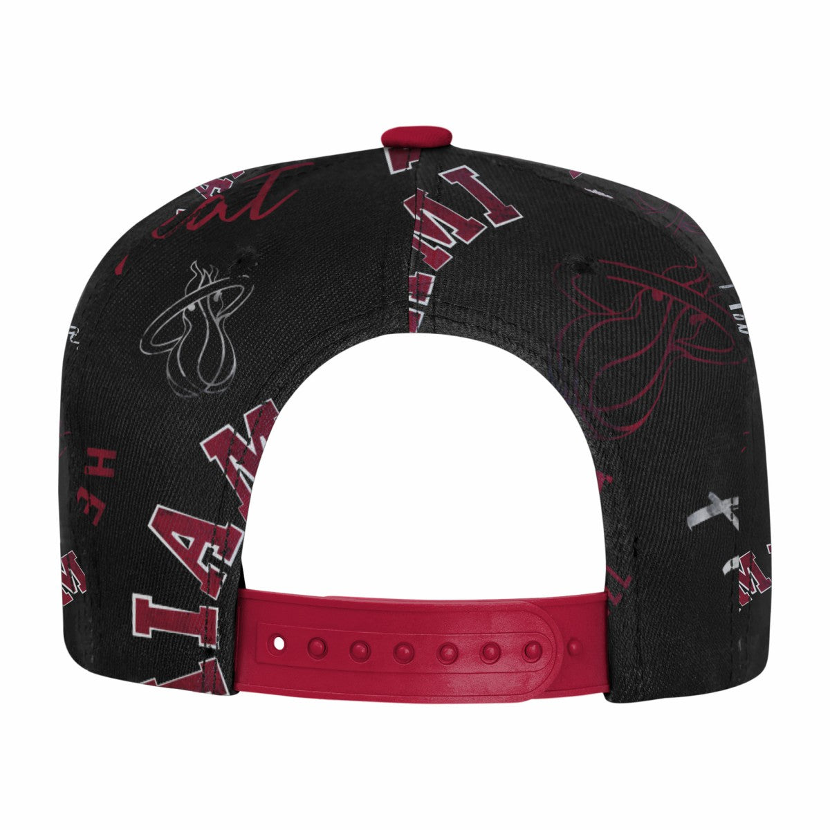 Black Miami Heat Outerstuff Youth Street Hooper Allover Print Snapback Hat | NBA