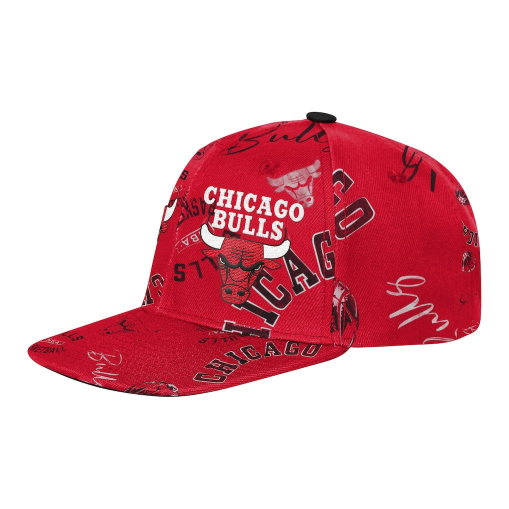 Red Chicago Bulls Outerstuff Youth Street Hooper Allover Print Snapback Hat | NBA