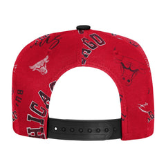 Red Chicago Bulls Outerstuff Youth Street Hooper Allover Print Snapback Hat | NBA